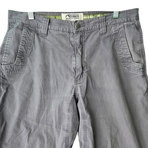Mountain Khakis Relaxed Fit Grey Organic Cotton Stretch Pants Mens 34x30